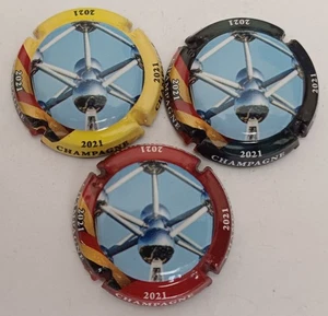 3 BELLES CAPSULES CHAMPAGNE GENERIQUE ATOMIUM 2021 REF N° 976m a 976o NEWS - Imagen 1 de 1