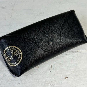 Authentische Ray-Ban Sonnenbrille Lederetui nur schwarz 6" x 2,5" - Bild 1 von 3