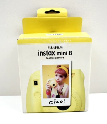 Fujifilm Instax Mini 8 Instant Camera Yellow In Box - Free Tracked Postage - Image 1 of 4