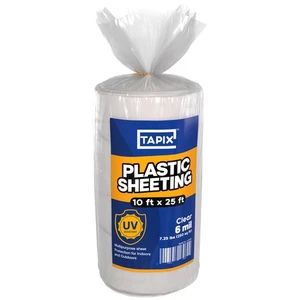 Lámina de plástico (10' x 25') de largo, 6 mil - Protección UV Lámina de polietileno... - Imagen 1 de 7