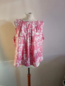 M & Co Petite Pink And White Blouse Woth Sequins On Size 18 - Picture 1 of 7