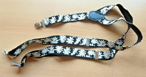 Bretelle fantasia floreale margherita, larghezza 25 mm, 95 cm, ottime condizioni - Foto 1 di 3