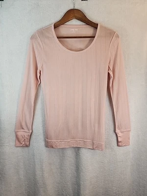 Lands End Women's 100% Silk Rose Pink Base Layer Top Long Sleeves Small New  - Image 1 of 4