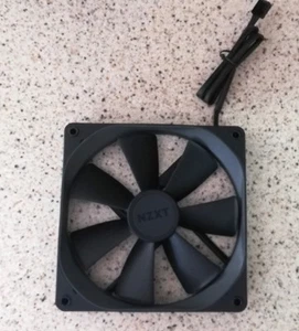 2 ventilateurs à pression statique NZXT AER P SERIES 140 mm 4 broches PWM RF-AP140-FP noir - Photo 1/4