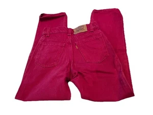 Red Levi Relaxed Leg 550 25x25 Kids Size 10 Orange Tab 90s Kids Jeans - Picture 1 of 3
