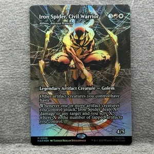 Iron Spider, Civil Warrior – Marvel (MAR) #39 NM Borderless Foil MTG - Picture 1 of 10