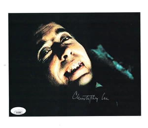 CHRISTOPHER LEE JSA handsigniert Dracula 8x10 Star Wars LOTR JSA nicht PSA Hammer - Bild 1 von 3
