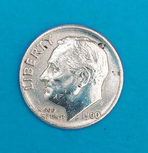 SILBERMÜNZE USA 10 CENTS 1960 D ⭐ ROOSEVELT DIME 1960 D - Bild 1 von 2