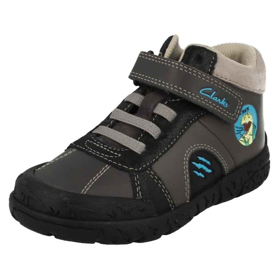 Infant Boys Clarks Hi-Top Styled Ankle Boots 'Brontoroar' - Image 1 of 1
