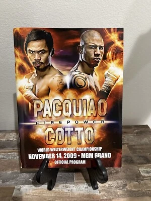 Manny Pacquiao vs Miguel Cotto 2009 Official Program & Bout Sheet & Poster - Image 1 of 4