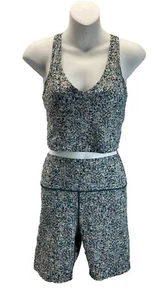 SAGE COLLECTIVE Sujetador Deportivo Bralette y Pantalones Cortos de Yoga Conjunto de 2 Piezas MED Floral - Imagen 1 de 10