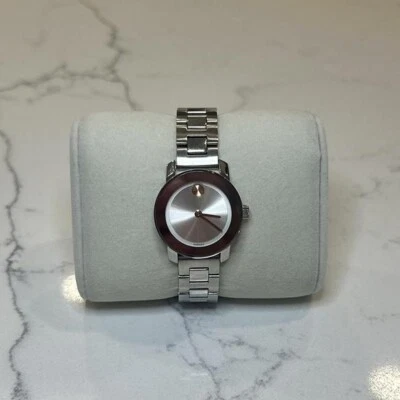 Movado Bold Evolution Silver Dial Stainless Steel w/ Rose Gold 24mm Women Watch - Image 1 of 4