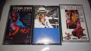 Elton John 3 Cassette Lot: Your Songs, Greatest Hits, Reg Strikes Back - Picture 1 of 10