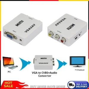 Premium-Computer VGA AV TV Composite Cinch S-Video Scan Konverter 1080p - Bild 1 von 5