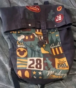 Disney Parks Mickey Mouse Walt Partners Your Pal Oh Boy Gosh Canvas Backpack  - Picture 1 of 8