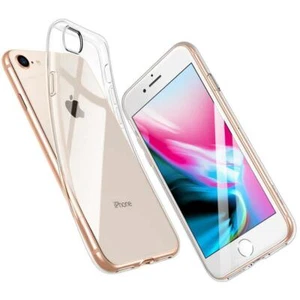 For iPhone 8 Clear Transparent Soft Silicone TPU Gel Rubber Case Skin Back Cover - Picture 1 of 9