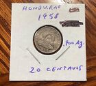 Honduras 1958 pièce d'argent 20 centavos (UNC)
