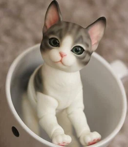 1/8 BJD Doll Iple Pet Cat Tabby -Free Face Make Up+Body Make UP+Free Eyes - Picture 1 of 10
