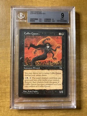 Magic The Gathering✨COFFIN QUEEN ✨Tempest BGS 9 MINT RARE 1997 Foglio Art POP 2! - Image 1 of 2