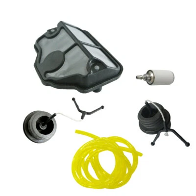 Tampas de óleo combustível e filtro de ar filtro de combustível ajuste motor Husqvarna 136 137 141 142 - Imagem 1 de 4