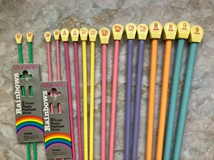 Milward Rainbow Kunststoff Stricknadeln (Paar). - Bild 1 von 1