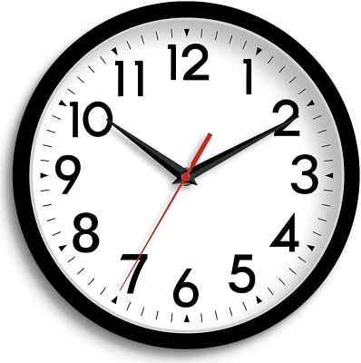 Reloj de Pared Silencioso Sin Marcar Reloj Moderno Funciona con Pilas 8 Pulgadas Pequeño Clásico Foto 1 de 4