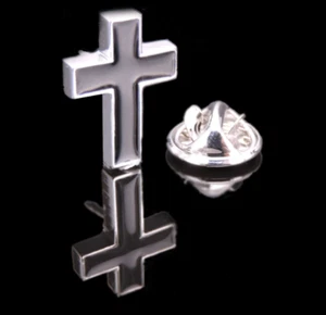 Armor of God Religious Christian Black Cross Jewelry Enamel Lapel Pin - Picture 1 of 2