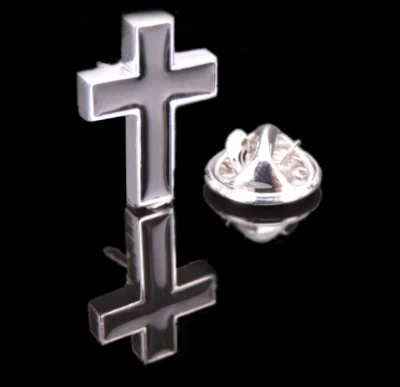 Armor of God Religious Christian Black Cross Jewelry Enamel Lapel Pin - Image 1 of 2