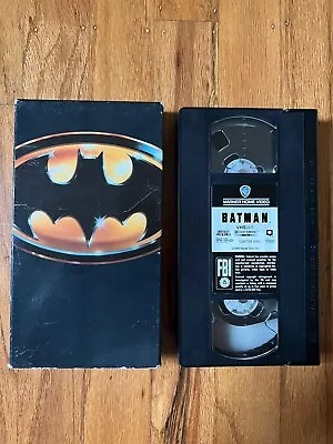 1989 Batman VHS Video Tape Michael Keaton Jack Nicholson Tim Burton - Image 1 of 3