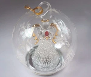 GRAN ADORNO NAVIDAD CRISTAL CON ÁNGEL EN EL INTERIOR - Imagen 1 de 3