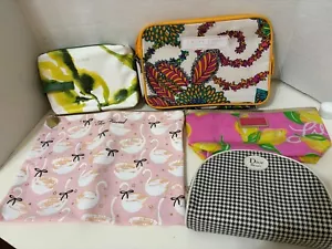 Dior Lilly Pulitzer Trina Turk La Mer Kosmetiktaschen mit zwei Gesichtern 5 Stück - Bild 1 von 8