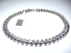 *NWT* 14K White Gold 2.00 Ct Natural Round Diamond Heavy Tennis Bracelet 7" - Picture 1 of 4