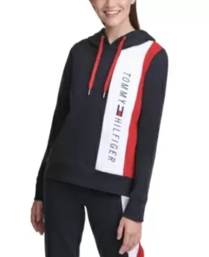 Nueva sudadera con capucha deportiva Tommy Hilfiger para mujer con gráficos en bloques de colores elige talla y color Foto 1 de 1
