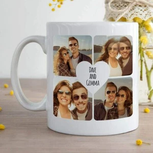 Kaffeebecher personalisiert mit Ihrem Wunschtext und Foto weiß Keramik individuell 11oz - Bild 1 von 1