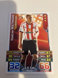 TOPPS MATCH ATTAX CARD 2015 - 16   DUNCAN WATMORE   SUNDERLAND