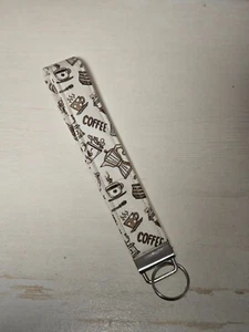 Coffee /Wristlet/ Key Fob/ Keychain/ Car Accessory Handmade - Picture 1 of 1
