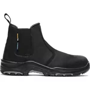 Bota de trabajo sin cordones impermeable Bonanza 6" para hombre BA-601-BLK - Imagen 1 de 5