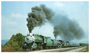 SOUTHERN RY CONSOLIDATION 722 & SAVANNAH & ATLANTA PACIFIC 750,1971.VTG RR PC*B3 - Picture 1 of 2