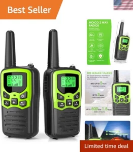 Robuste Walkie-Talkies mit großer Reichweite - FRS-Zweiwege-Radios mit hintergrundbeleuchtetem LCD-Display - Bild 1 von 8