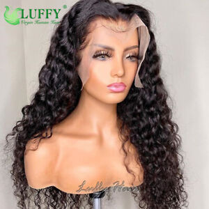 Deep Curly 13*6 HD Lace Front Wig Brazilian Human Hair Curly Wigs With Baby Hair
