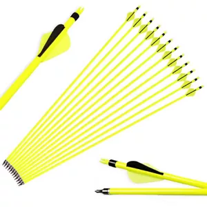 6/12pcs 30" Archery Carbon Arrows SP500 Tips Target Compound Recurve Bow Hunting - Picture 1 of 12
