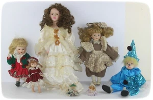 Muñecas de porcelana de cerámica vintage Alemania MUÑECA UN juguete 7 piezas - Imagen 1 de 10
