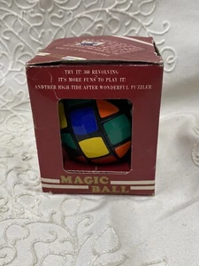 Vintage Round Rubik's Rare cube 1980's Magic Ball Round circle cube Toy Puzzle - Picture 1 of 11