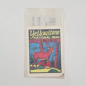 Vintage Yellowstone National Park Wyoming Travel Decal Souvenir ~ Baxter Lane Co - Picture 1 of 2