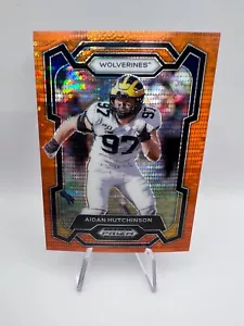 Aidan Hutchinson 2024 Prizm Draft Picks #42 Orange Pulsar /49 Michigan/Lions SP - Picture 1 of 3