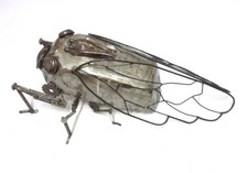 HUGE 37´´ SIGNED INSECT ´´NEOTIBICEN´´STEAMPUNK RECYCLED SCULPTURE METAL ART SEE