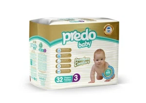 PREDO BABY DIAPERS  4 packs / case - chose the size - Picture 1 of 16