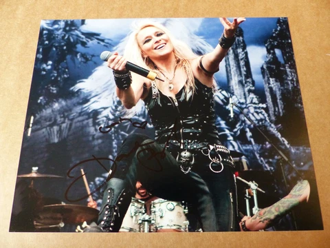 WARLOCK DORO PESCH signed 8x10 Photo Autograph Autographed Cover