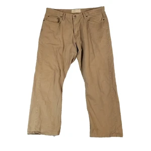 Wrangler jeans men's 38X30 relaxed fit straight Brown denim pants - Picture 1 of 11