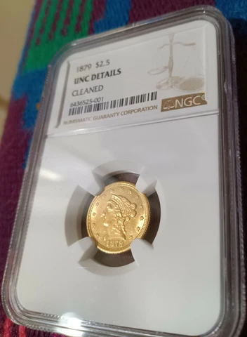 1879 Liberty Head $2 1/2 gold Quarter Eagle, NGC Uncirculated details Cover